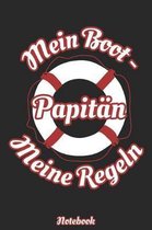 Papit n - Mein Boot - Meine Regeln Notebook