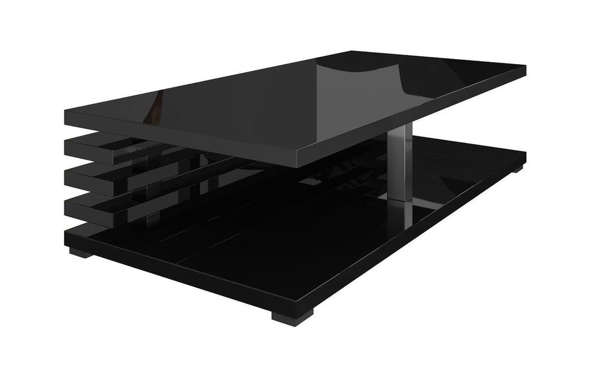 Meubella - Salontafel Altea - Zwart - Hoogglans - 120 cm