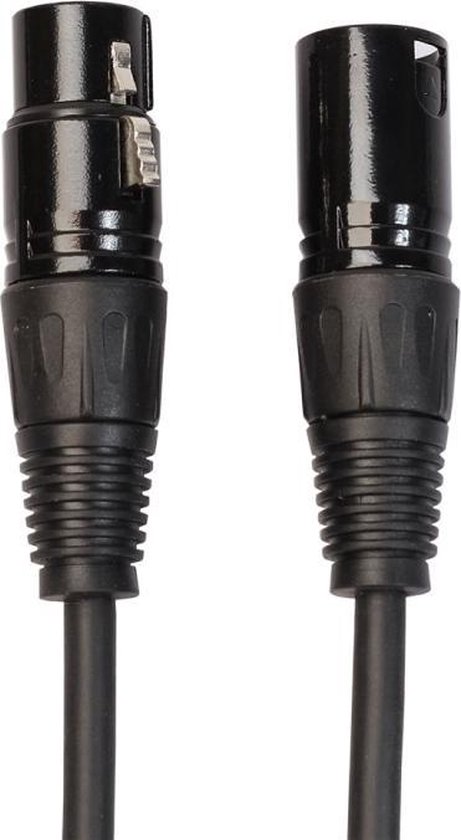 XLR audio cable, 3-pin male, 3-pin female, 3m, black - Elgiganten