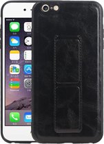 Grip Stand Hardcase Backcover - Telefoonhoesje - Achterkant Hoesje - Geschikt voor iPhone 6 Plus - Zwart