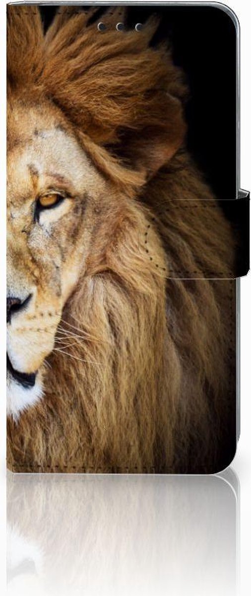 Huawei P30 Pro Telefoonhoesje met Pasjes Leeuw