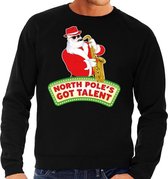 Foute kersttrui / sweater heren - zwart - North Poles Got Talent 2XL (56)