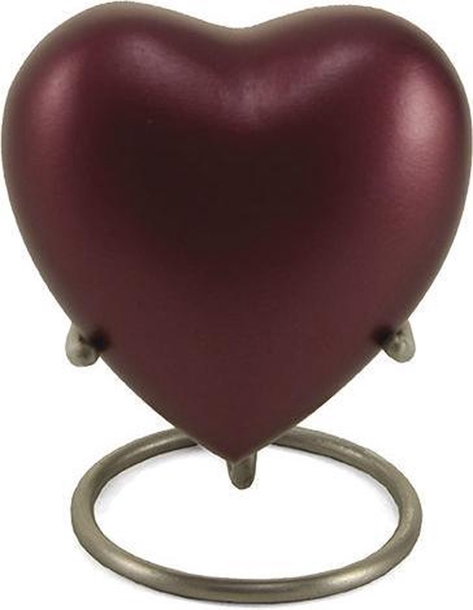 Urnencenter Grecian Magenta Hartjes urn - Urn - Urn voor as - Urn Hond - Urn Kat - Urn Deelbewaring - Mini Urn - Kunstobject