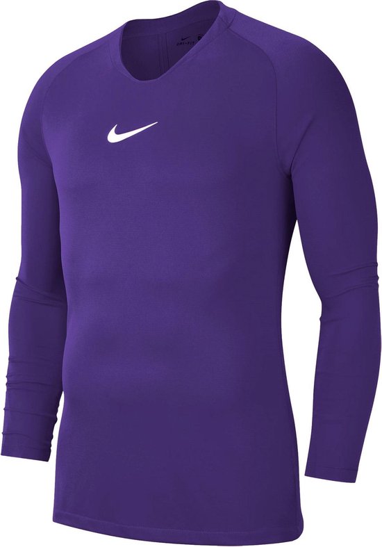 Nike Park First Layer Shirt Lange Mouw - Paars | Maat: M | bol.com