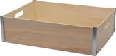 Stabelbare houten kist van FSC hout - Opberg kist - Haardhout kist - Bruin - 55x40x15cm