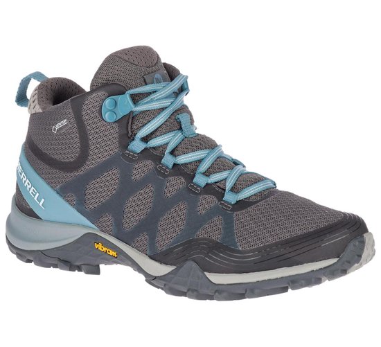 Merrell Siren 3 Mid GTX Wandel Sportschoenen - Maat 38 - Vrouwen -  grijs/licht blauw | bol.com