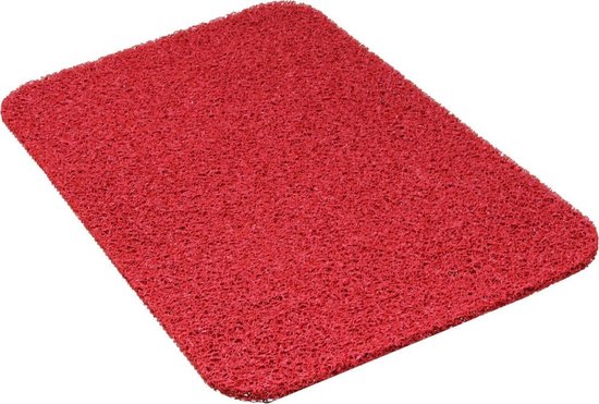 Schoonloopmat buiten - Curly buitenmat - 60 cm x 80 cm - 001 red