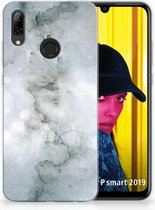 Huawei P Smart 2019 Uniek TPU Hoesje Painting Grey