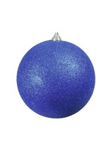Europalms Kerstbal 20cm, blauw, glitter