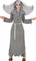 Halloween - Costume de nonne fantôme grise pour femme 38-40 (S / M)