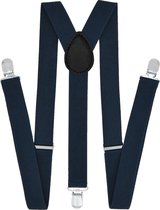 Fako Fashion® - Bretels - Effen - 100cm - Navy Blauw