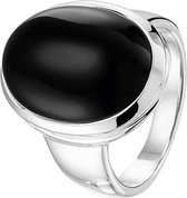 The Jewelry Collection Ring Onyx - Zilver