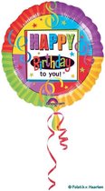 Qualatex - Folieballon Happy Birthday To You Meerkleurig 45 cm