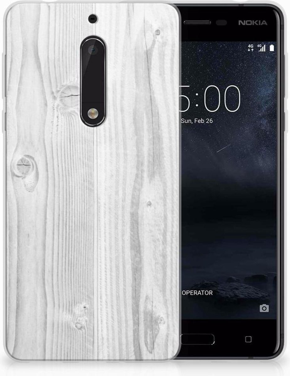 Nokia 5 Bumper Hoesje White Wood