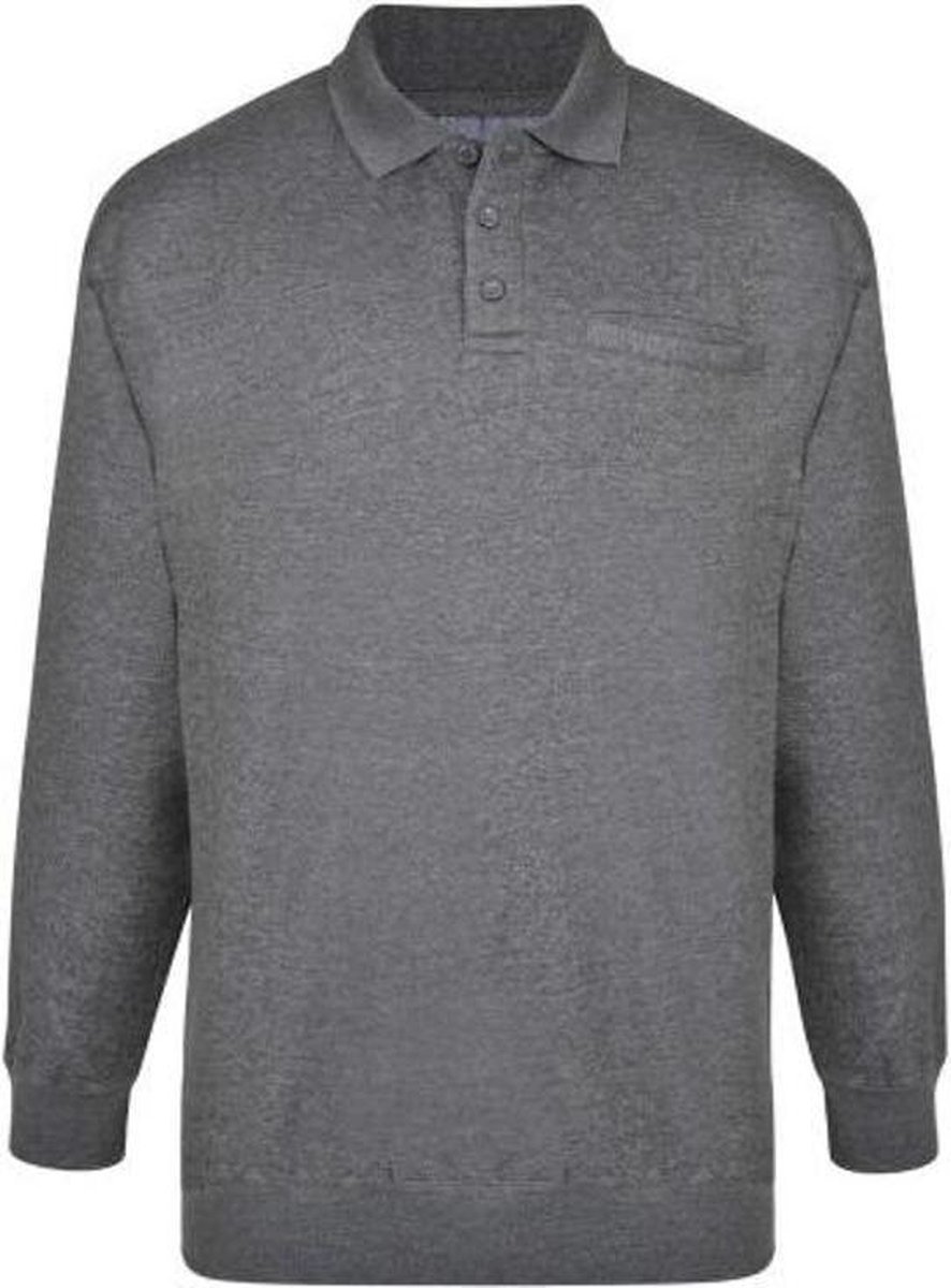 Polosweater 2XL t/m 8XL Kam Jeans - grijs - 2XL