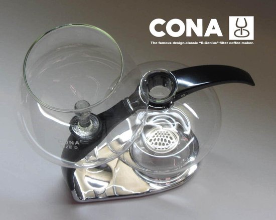 CONA 'Size D-Genius All-Glass' coffee maker, nieuwe 2026 uitvoering.