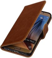 Mobieletelefoonhoesje.nl - Samsung Galaxy S6 Edge Plus Cover Zakelijke Bookstyle Bruin