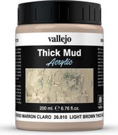 Vallejo val26810 - Light Brown Mud Thick Mud Weathering Effects - 200ml