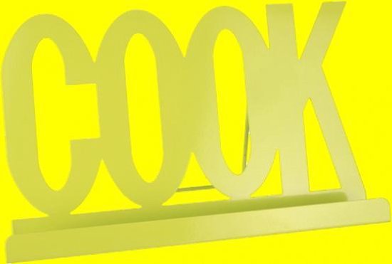 Cosy & trendy Kookboekstandaard Beste Kookboekhouder COOK Font Groen 30x4xh19cm Top Gevormde Standaard!