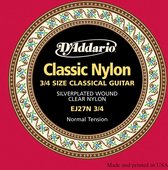 D'Addario K-Git.snaren Classic EJ27N-3/4 3/4 Size, zilverplated, Normal - Klassieke gitaarsnaren