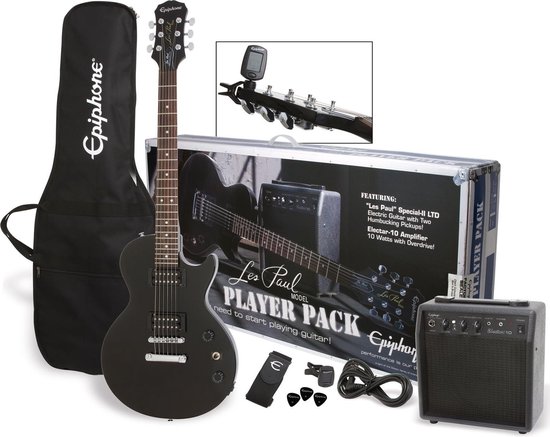 Epiphone Les Paul Player Pack Pack guitare électrique ébène | bol.com