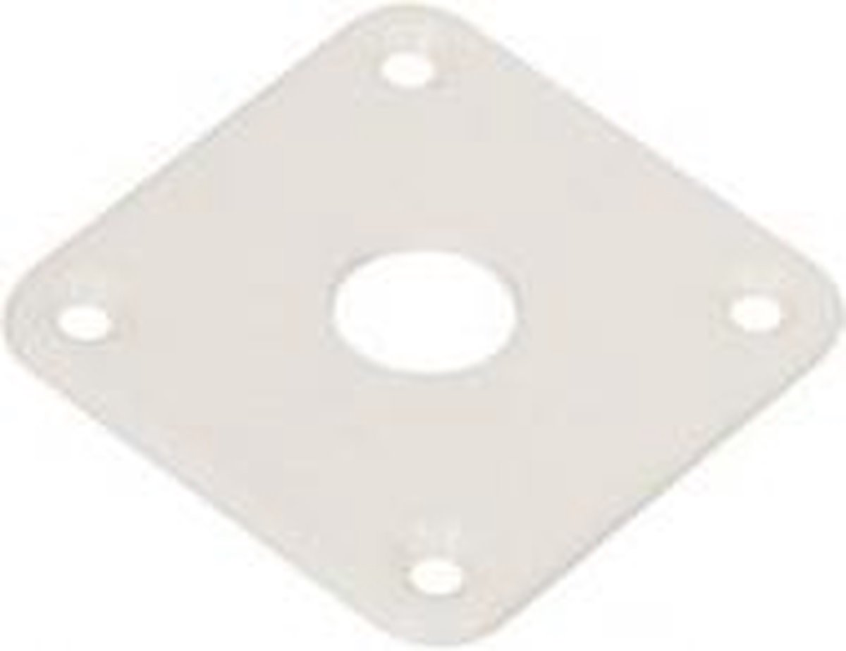 Boston JP-100-W Jackplaat - Vierkant, Wit, Kunststof 34x34mm