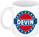 Devin naam koffie mok / beker 300 ml  - namen mokken