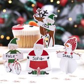 Gingerray 3D kerst plaatskaarthouders - kerstman & vrienden - 4 stuks