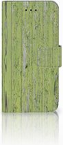 Geschikt voor iPhoneX Bookcover hoesje Green Wood