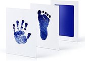 Baby voet en handafdruk | inktpad | blauw