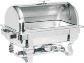 Hendi Chafing Dish - Rolltop - GN 1/1 - 9 Liter - Au Bain Marie Buffetwarmer - Warmhoudschaal - 59x34x(H)40cm