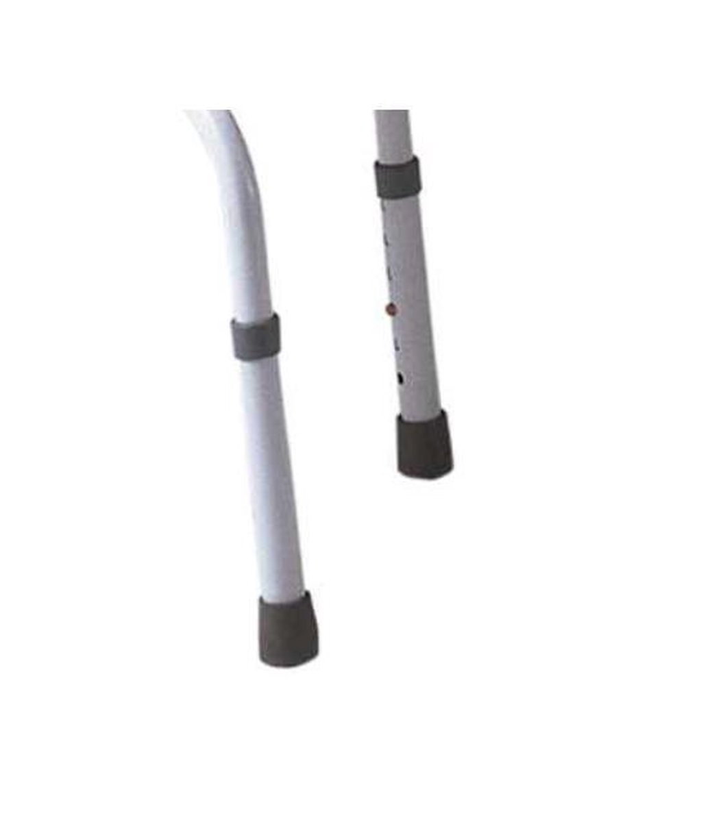 Careline in hoogte verstelbare aluminium douchekruk Plastic zitting