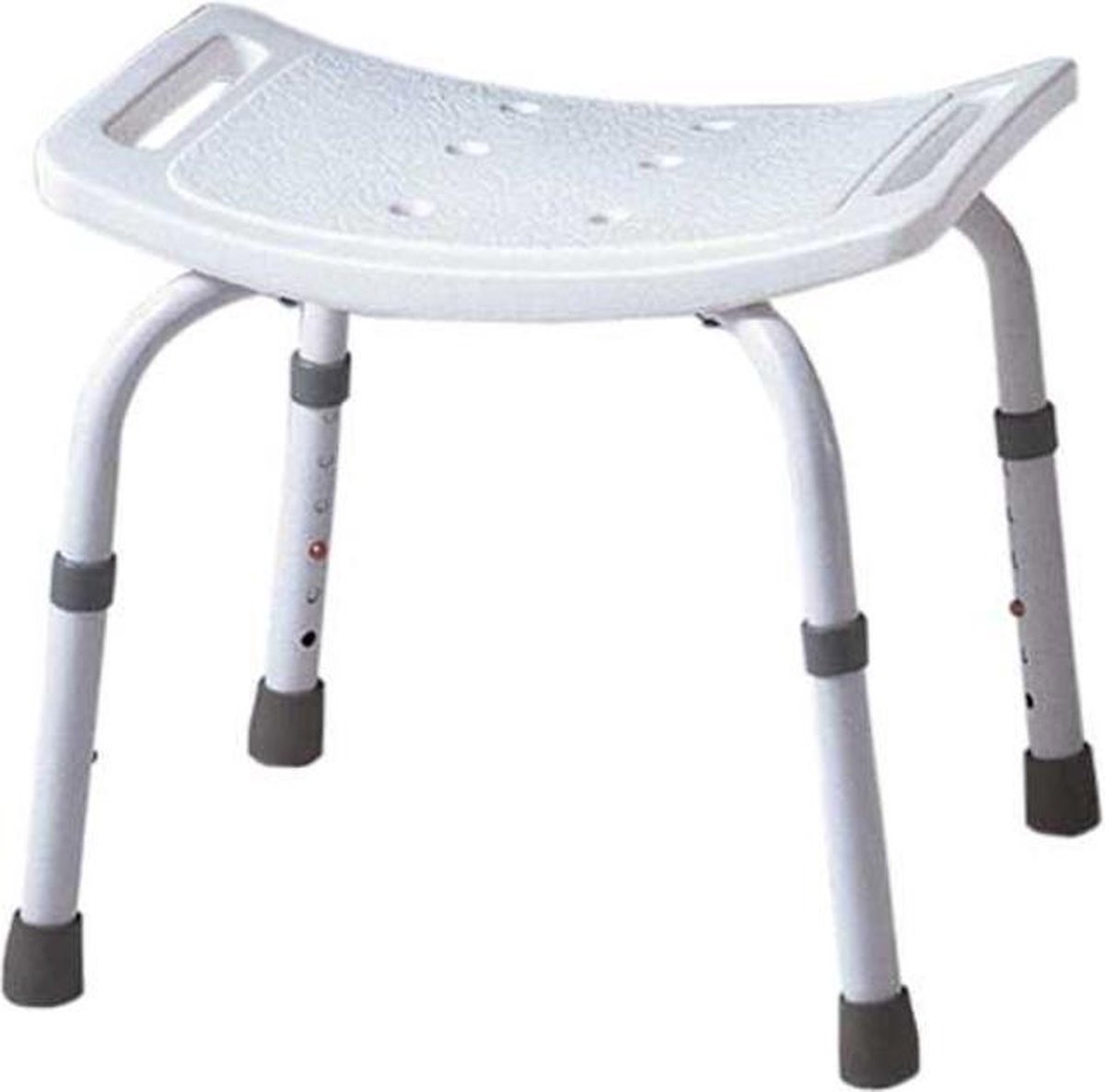 Aluminium douchekruk in hoogte verstelbaar kunststof zitting
