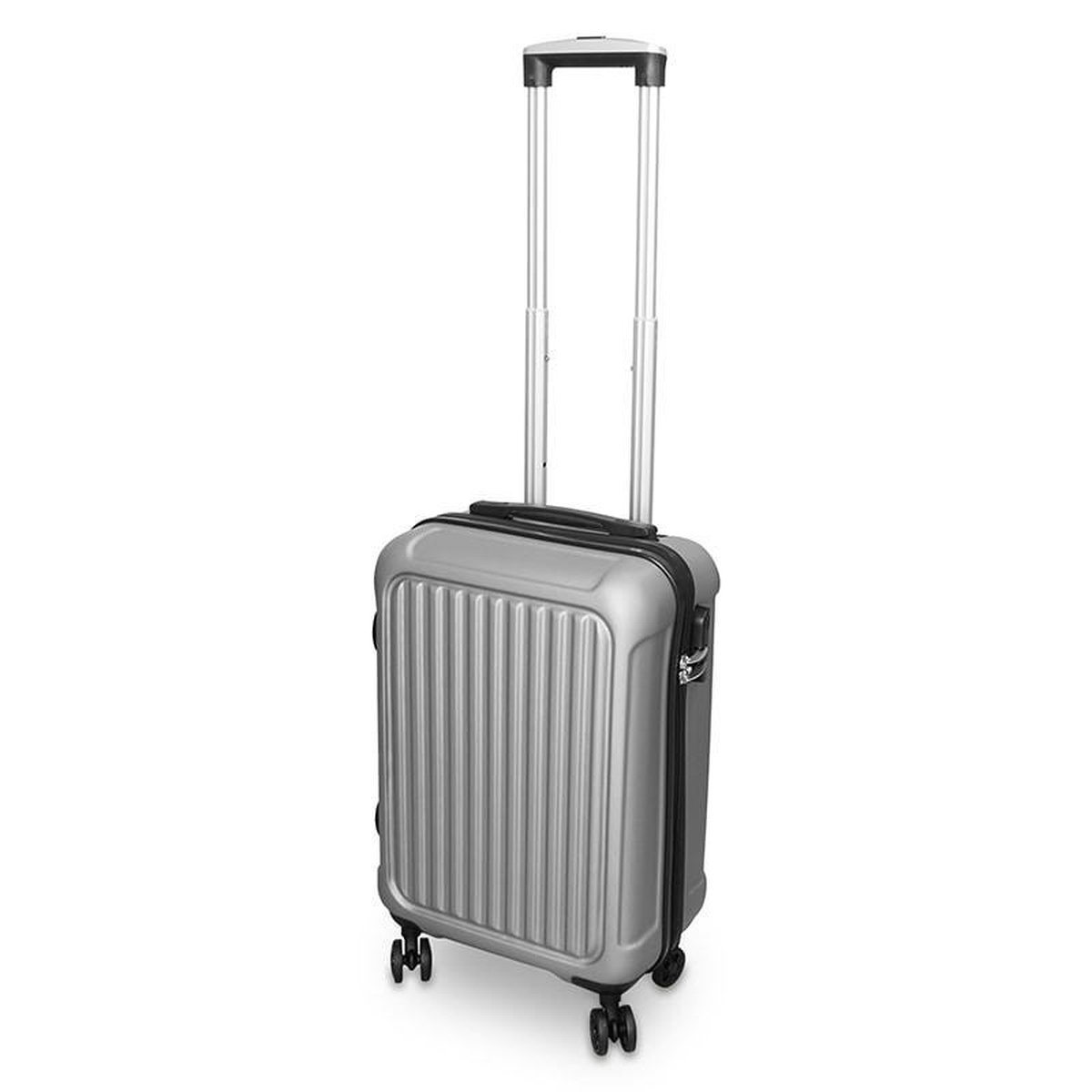 bol.com | Harde kunststof reiskoffer 38 liter | geschikt als handbagage |  Grijs