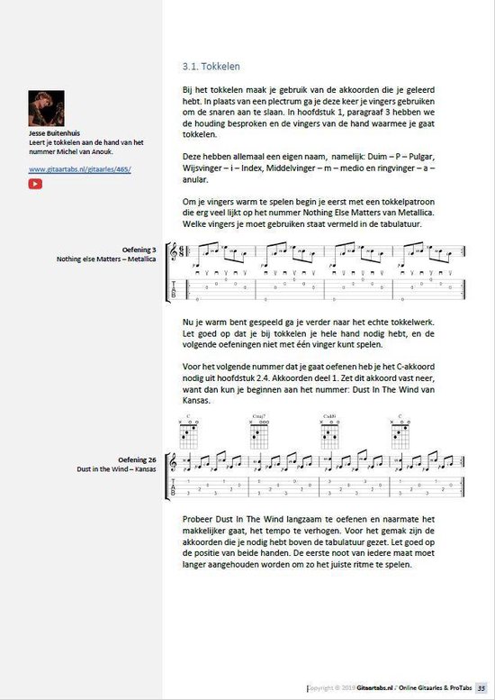 Gitaar boek voor beginners - Leer stap voor stap gitaar spelen - inclusief Online Videos & Samples - Jan van der Heide
