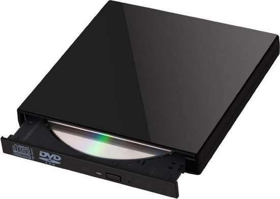 Plug & Play Externe CD/DVD Combo Drive Speler - Reader - USB 2.0 CD-Rom Disk Lezer & Brander - Met 480 Mbps Snelheid - Zwart