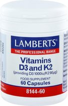 Lamberts Vitamine D3 en K2 - 60 capsules - Vitamine D&K - Voedingssupplement