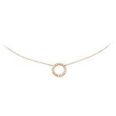 Huiscollectie 4400211 Rosé gouden collier met diamanthanger