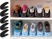 5x Verstelbare Schoenen Organizers Wit  - Handig Opbergsysteem Verstelbaar Opbergen Organiseren Shoerack - Ruimtebesparend & Overzichtelijk