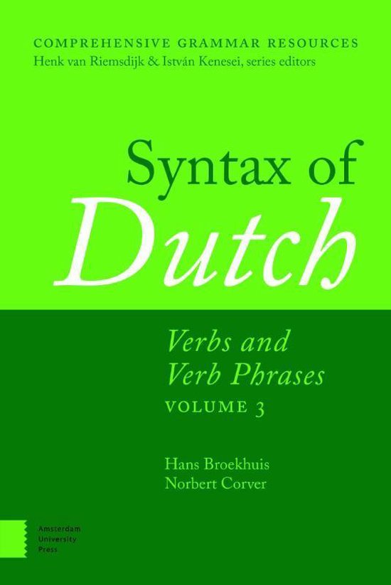 Syntax of Dutch Verbs and verb phrases volume 3 - cover