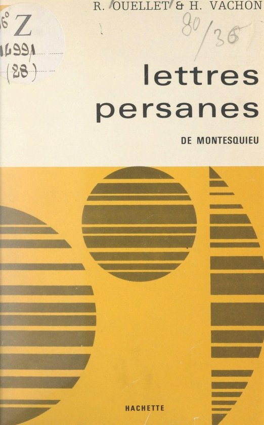 Omslag van Lettres persanes, de Montesquieu