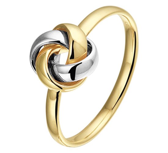 The Jewelry Collection Ring Knoop - Bicolor Goud