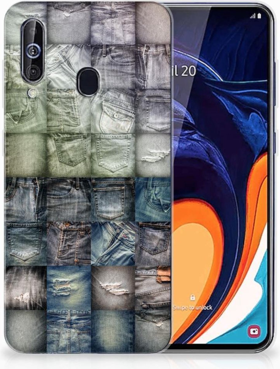 TPU Hoesje voor Silicone Back Cover Samsung Galaxy A60 Spijkerbroeken
