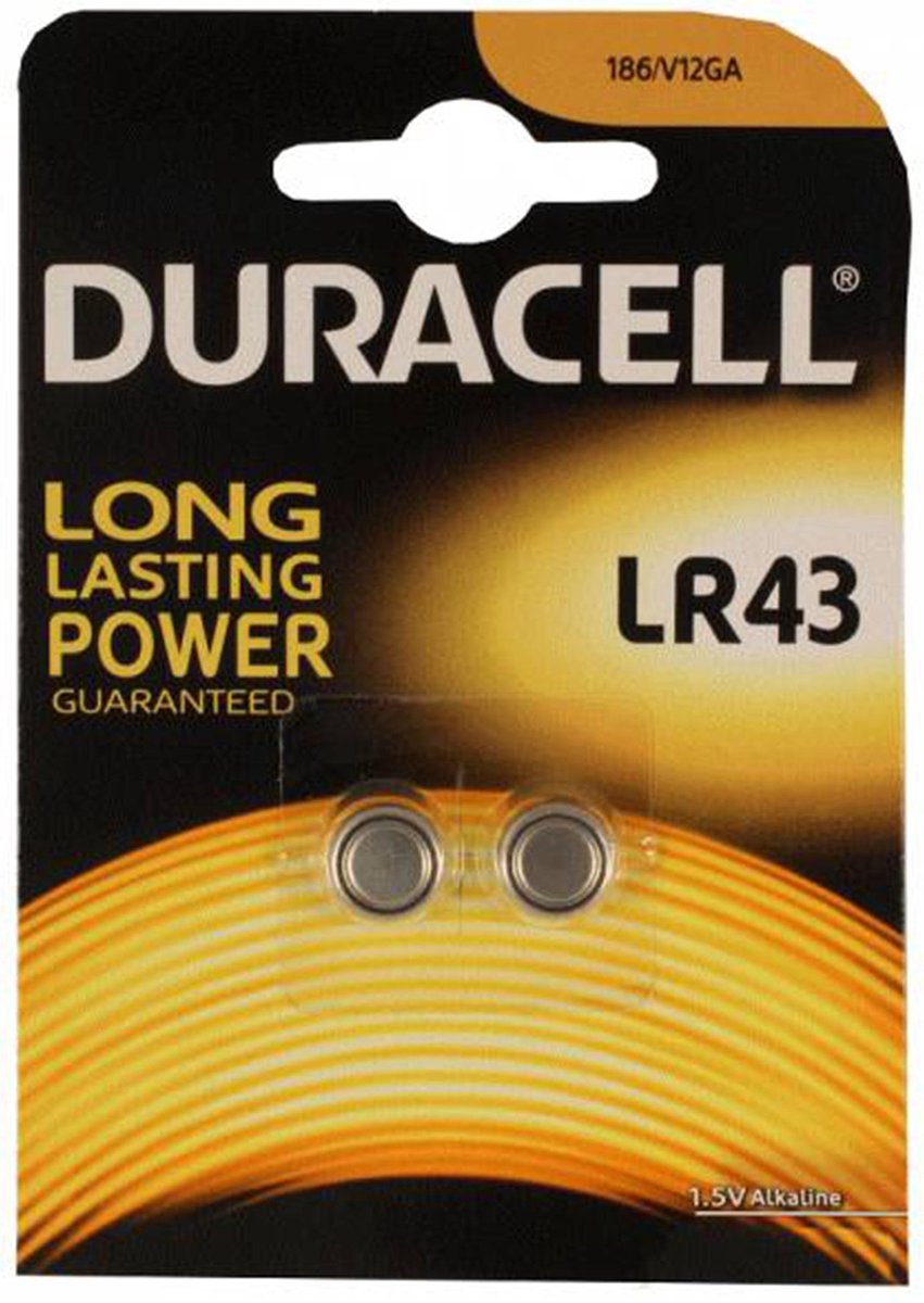 Duracell LR43 Alkaline Batterijen - 2 stuks