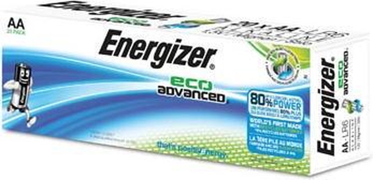 Energizer batterij Eco Advanced AA pak van 20 stuks