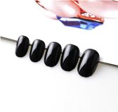 100 pièces de faux ongles brillant | Noir | Les ongles | Accessoires cosmétiques