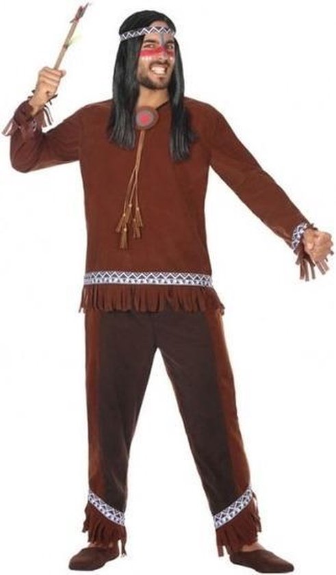 Indiaan verkleed kostuum -  Indianen verkleed pak voor heren - carnavalskleding - voordelig geprijsd