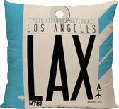Los Angeles (Luchthaven LAX, Florida, USA) - Sierkussen - 40 x 40 cm - Reizen / Vakantie - Reisliefhebbers - Voor op de bank/bed - Amerika/Verenigde Staten