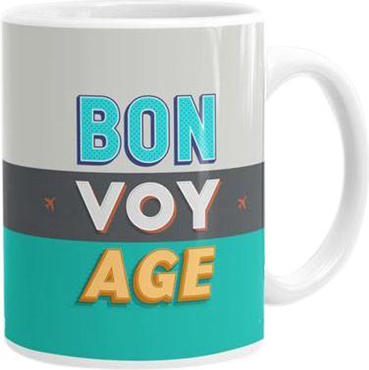 Bon Voy Age - Mok / Beker - Keramiek - Warme/Koude dranken - Voor Reisliefhebbers - Vaatwasser & Magentron geschikt