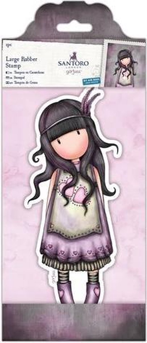Large Rubber Stamp - Santoro - Jar Of Hearts